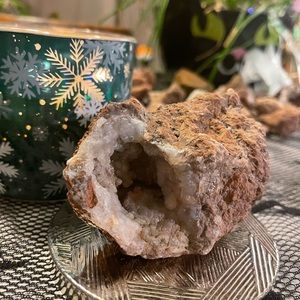 Chalcedony Geode Cluster with Unopened Geode